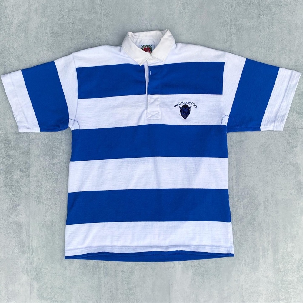 Vintage 90s Barbarian Rugby Devil Polo Shirt